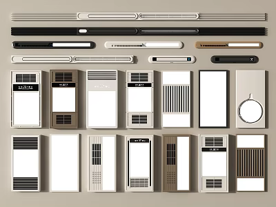 Various Decorative Ventilation Grilles And Panels With Different Styles For Interior Design 3d model