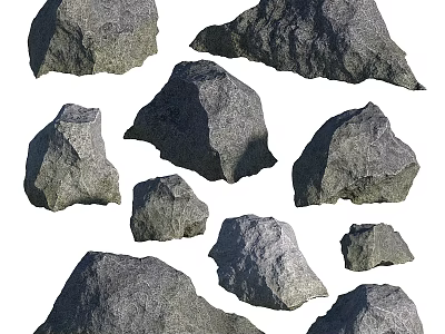 Natural Stone And Wood Materials For Home Decor And Design Projects 3d model