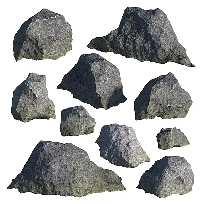 Natural Stone And Wood Materials For Home Decor And Design Projects 3d model