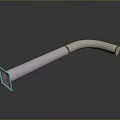 Flexible Metal Corrugated Pipe With Square End And Curved Design