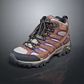 Brown And Beige Outdoor Shoes With Lace Up Breathable Mesh And Non Slip Sole