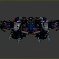 Optimus Prime Robot Character With Red Blue White Armor And Mechanical Weapons Standing Pose Design