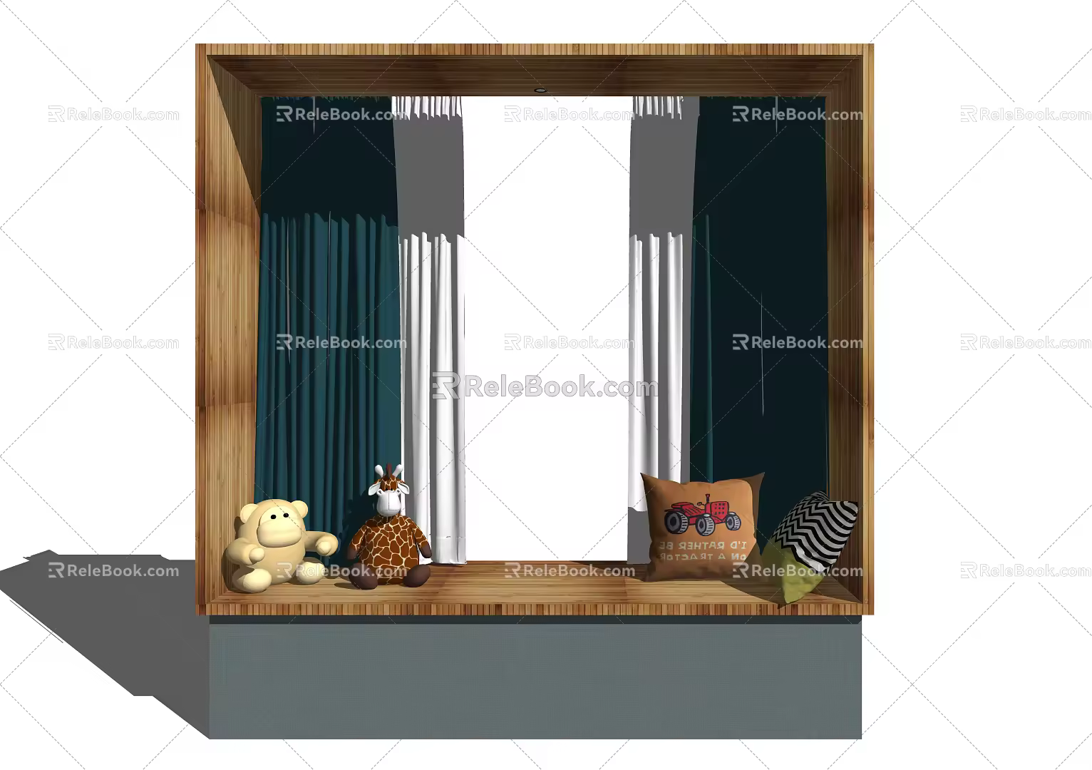 Modern Bay Window 3d model
