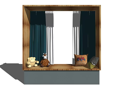 Modern Bay Window 3d model
