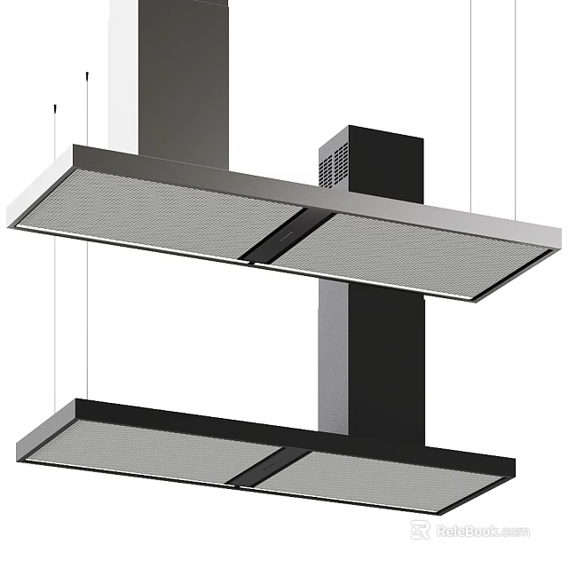 Modern Kitchen Appliance Range Hood With Efficient Ventilation And Sleek Design 3d model