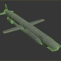White Military Missile Weapon With Tail Fins Wings And Detailed Structure