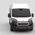 White Commercial Cargo Van With Black Windows And Sleek Exterior Design 3d model