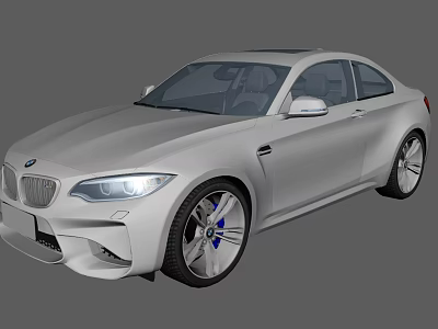 Silver BMW Two Door Coupe With Sleek Design And Sporty Exterior 3d model
