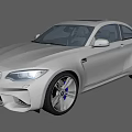 Silver BMW Two Door Coupe With Sleek Design And Sporty Exterior
