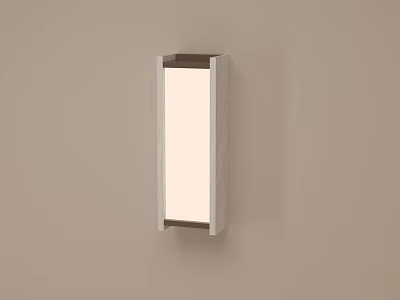 Modern Rectangular Wall Light with White Frame for Home Interior Decor 3d model