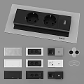 Modern Electrical Switch Panels with Various Black White Designs and Socket Options