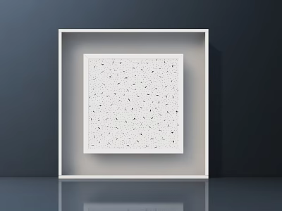 Modern White Square Ceiling With Small Dotted Pattern And Recessed Frame For Interior Decor 3d model