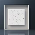 Modern White Square Ceiling With Small Dotted Pattern And Recessed Frame For Interior Decor