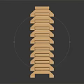 Modern Wooden Stool Featuring Stacked Layers Black Panels And Contemporary Design