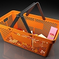 Supermarket Shopping Basket Basket Plastic Basket Plastic Basket 3d model