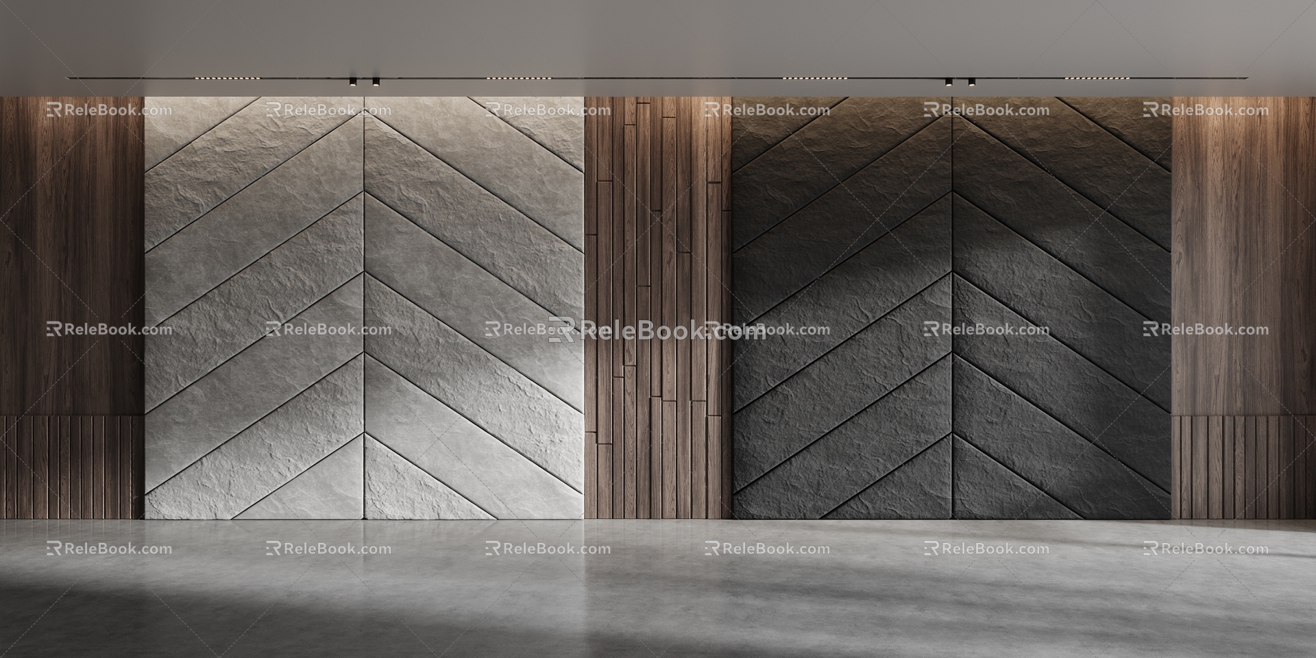 Modern background wall 3d model