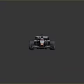 Formula 1 Race Car With Silver Gray Body Kimi Santander Logos And Aerodynamic Design