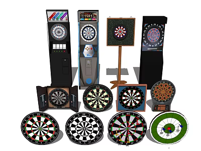 Modern Dart Board Dart 3d model
