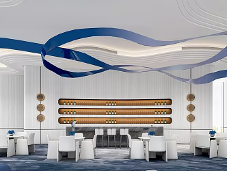 Modern Restaurant Hotel Restaurant 3d model