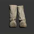Beige Traditional Handmade Boots With Thick Soles And Stitched Details For Daily Wear