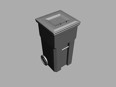 Public Waste Bin With Lid And Wheels Essential For Urban Public Facilities 3d model