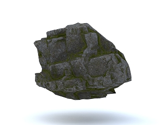 Rock Stone Moss Stone Natural Landscape 3d model