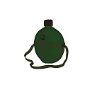 Green Daily Use Electric Insulated Flask With Brown Lid Black Strap And Metal Buckle
