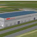 Modern Industrial Factory Building With Metal Panel Facade And Large Windows
