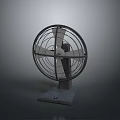 Vintage Electric Fan With Metal Cage Design And Stable Stand Base