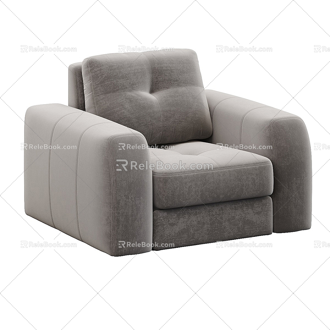 Modern Simple Single Sofa 3d model