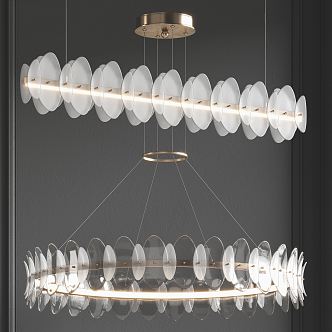 Modern crystal chandelier 3d model