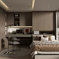Tatami Bedroom Minimalist Wooden Desk With Computer Cozy Pillows Window Blinds Interior Design