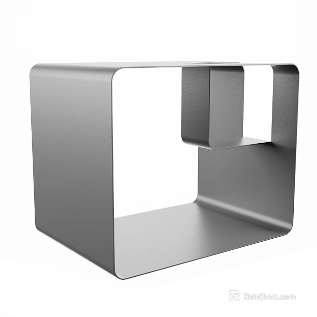 Modern Coffee Table Design With Geometric Metal Frame And Sleek Surface 3d model 