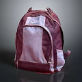 Stylish Maroon And White Backpack For Casual Daily Use With Comfortable Straps