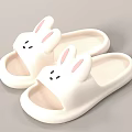 Cute White Rabbit Ear Cartoon Slippers for Indoor Home Comfortable Wear