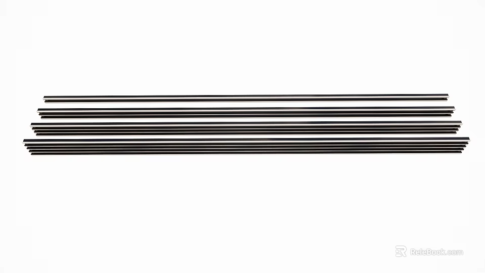 Modern Air Conditioner Vent With Horizontal Stripes And Sleek Design For Home Interior 3d model 