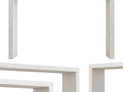 White Textured Door Arch Design For Modern Interior Decor And Home Renovation 3d model