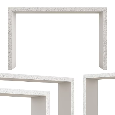White Textured Door Arch Design For Modern Interior Decor And Home Renovation 3d model