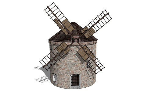 Jane European windmill Dutch car 3d model