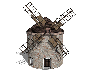 Jane European windmill Dutch car 3d model