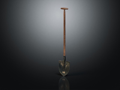 Modern spade shovel 3d model