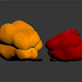 Fresh Ripe Bell Peppers And Chili Peppers With Vibrant Colors On Dark Background