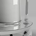 Transparent Glass Table Lamp With White Lampshade And 56cm 100cm 21cm Dimensions