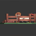 Modern game character sheep gray wolf pleasant goat 3d model