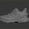 White Casual Sneakers with Lace Up Design Thick Sole Modern Outdoor Style Footwear