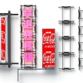 Mi red light box outdoor advertising light box billboard billboard 3d model