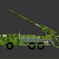 Green Camouflage Military Tank With Long Cannon And Tracked Chassis Design Structure