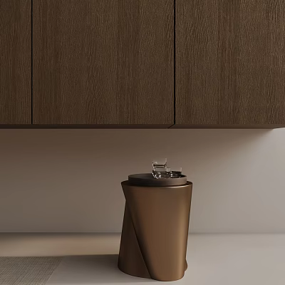 Elegant Modern Side Table With Brown Metal Finish And Minimalist Design For Living Room 3d model