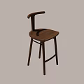 Wooden Leisure Chair With Simple Modern Design Round Seat And Sturdy Supportive Legs For Relaxation