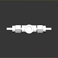 Stainless Steel Shiny Silver Hardware Valve Fitting With Knob And Connectors